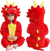 Kiddo Kouture: Unisex Baby Flannel Romper Animal Onesie Costume Hooded Cartoon Outfit Suit