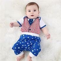 Kiddo Kouture: 4th of July Bodysuit Infant Independence Day American Flag Outfit Toddler Patriotic clothes
