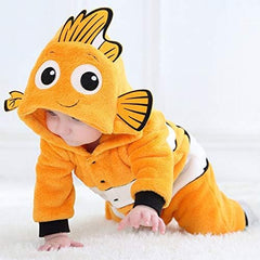 Kiddo Kouture: Unisex Baby Flannel Romper Animal Onesie Costume Hooded Cartoon Outfit Suit