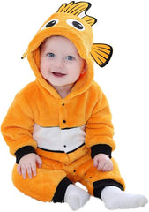 Kiddo Kouture: Unisex Baby Flannel Romper Animal Onesie Costume Hooded Cartoon Outfit Suit