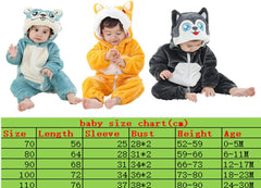 Kiddo Kouture: Unisex Baby Flannel Romper Animal Onesie Costume Hooded Cartoon Outfit Suit