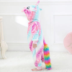 Kiddo Kouture: Unisex Baby Flannel Romper Animal Onesie Costume Hooded Cartoon Outfit Suit