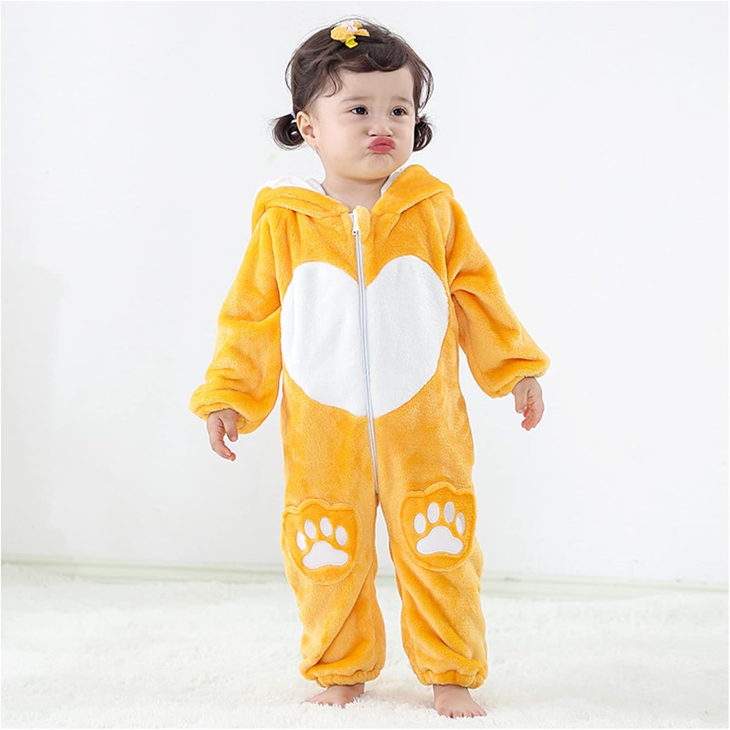Kiddo Kouture: Unisex Baby Flannel Romper Animal Onesie Costume Hooded Cartoon Outfit Suit