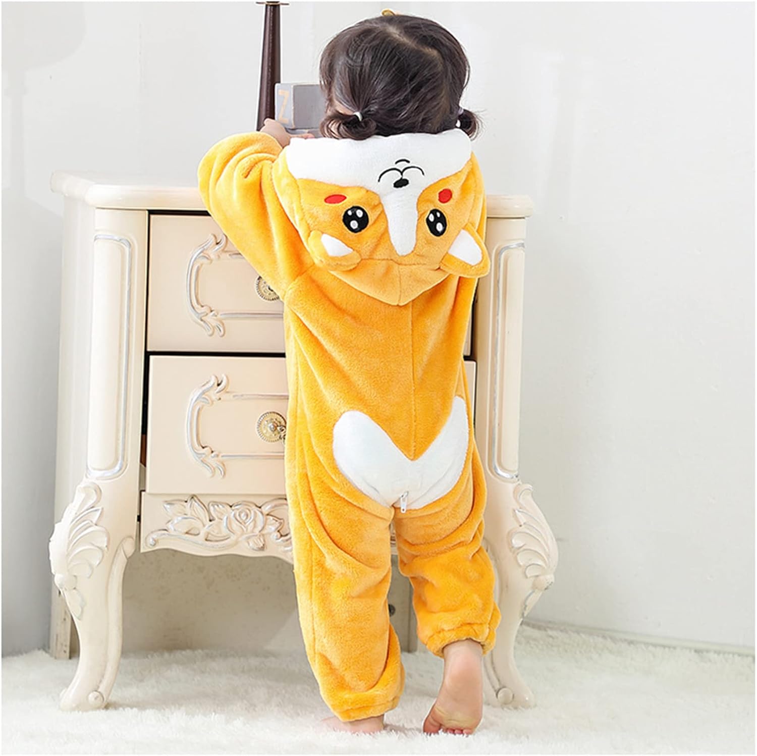 Kiddo Kouture: Unisex Baby Flannel Romper Animal Onesie Costume Hooded Cartoon Outfit Suit