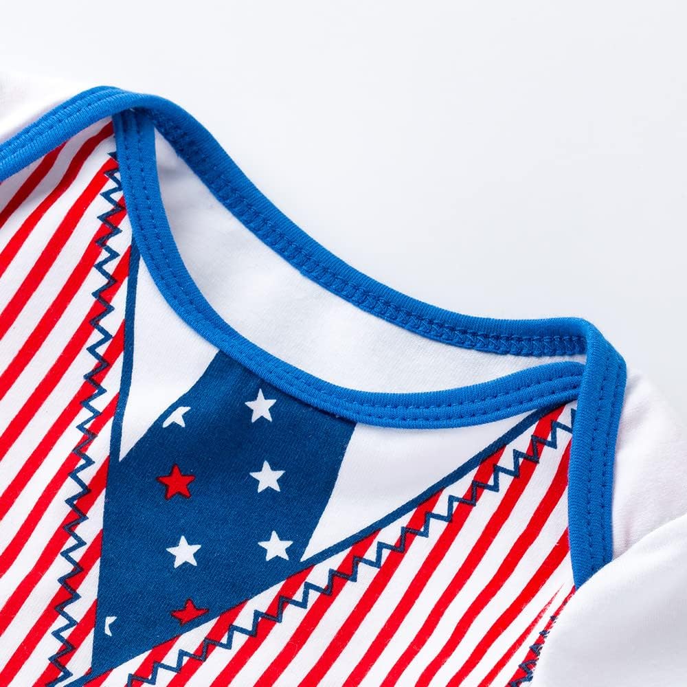 Kiddo Kouture: 4th of July Bodysuit Infant Independence Day American Flag Outfit Toddler Patriotic clothes
