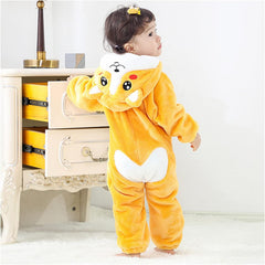 Kiddo Kouture: Unisex Baby Flannel Romper Animal Onesie Costume Hooded Cartoon Outfit Suit