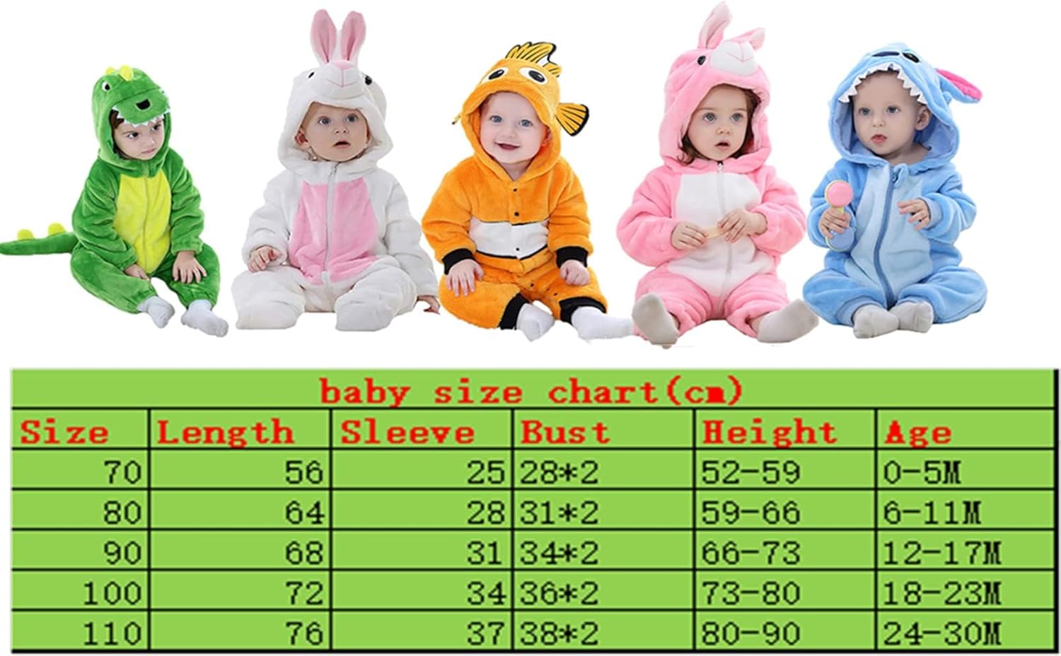 Kiddo Kouture: Unisex Baby Flannel Romper Animal Onesie Costume Hooded Cartoon Outfit Suit